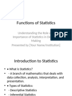 Functions of Statistics Presentation