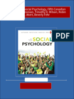 Test Bank For Social Psychology, Fifth Canadian Edition Elliot Aronson, Timothy D. Wilson, Robin M. Akert, Beverly Fehr