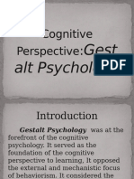 Cognitive Perspective Gestalt Psychology