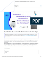 Qualification D'une Enceinte Thermostatique Ou Climatique - La Qualité Au Carré