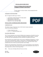 Installation Instructions T-59 Space Temperature Sensor With Override & Setpoint Adjustment