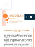 Ámbitos de Aplicación de La Psicología Criminal