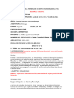 FORMATO PARA TRABAJOS DE INVESTIGACIÓN Bio - Logia 2do D