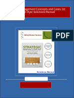 Full Strategic Management Concepts and Cases 1st Edition Dyer Solutions Manual All Chapters