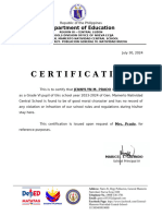 Certification Good Moral