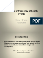 Measures of Frequency of Health Events