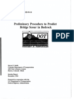 Preliminary Procedure To Predict Bridge Scour in Bedrock: Report No. CDOT-R-SD-94-14