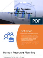 HRP - Job Analysis & Design