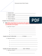 Demonstration Speech Template Updated 4 2024