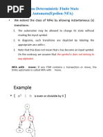 Non-Deterministic Finite State Automata (Epsilon-NFA)