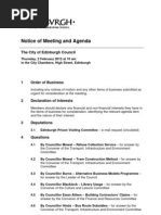 Notice of Meeting and Agenda: The City of Edinburgh Council