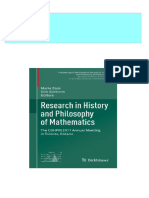 Full Download Research in History and Philosophy of Mathematics The CSHPM 2017 Annual Meeting in Toronto Ontario Maria Zack PDF