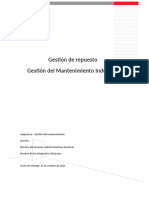 Pauta Informe Gestion de Respuesto Del Mantenimiento