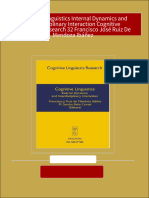 Cognitive Linguistics Internal Dynamics and Interdisciplinary Interaction Cognitive Linguistics Research 32 Francisco José Ruiz de Mendoza Ibáñez