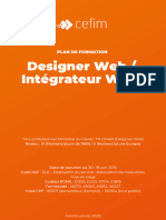 1 Plan de Formation Webdesigner