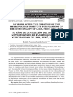 Treinta Años de La Creacion Del Instituto de Planificacion