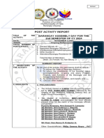 Annex I - Post Activity Report Template