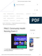 PNLE - Community Health Nursing Exam 2 - RNpedia