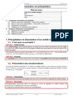 C5 Dissolution Et Précipitation