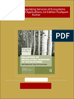 Get Valuation of Regulating Services of Ecosystems Methodology and Applications 1st Edition Pushpam Kumar PDF Ebook With Full Chapters Now