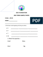 2nd Term Sample Paper SR - KG Eng