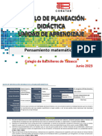 Primer Semestre. - Modelo de Planeación Didáctica. - Pensamiento Matemático I