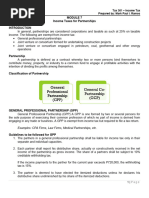 Module 7 Income Taxes For Partnerships