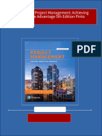 Complete Download of Test Bank For Project Management: Achieving Competitive Advantage 5th Edition Pinto Full Chapters in PDF