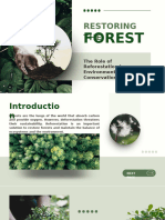 Green and Dark Green Minimalist Restoring The Forest Presentation