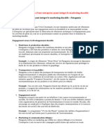 Études de Cas N°4 - Cas D'une Entreprise Ayant Intégré Le Marketing Durable