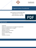 Cours de Programmation Procédurale