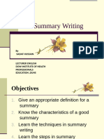 Summary Writing Skills