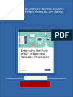 Enhancing The Role of ICT in Doctoral Research Processes 1st Edition Kwong Nui Sim (Editor) All Chapters Instant Download