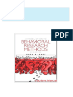 Introduction To Behavioral Research Methods 6th Edition Leary Solutions Manual PDF Download Full Book With All Chapters