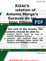 RIZAL Annotation of Sucesos de Las Islas Filipinas