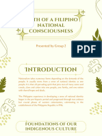 Birth of A Filipino National Consciousness