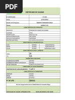 Certificado de Calidad SPSA DURAZNO - CC-001