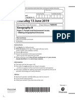 June 2019 QP - Paper 3 Edexcel (B) Geography GCSE