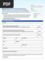 Application For General Insurance-Update 6.6.22