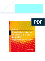 Role Differentiation in Chinese Higher Education Tensions Between Political Socialization and Academic Autonomy Xiaoxin Du