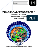 Applied - (11) - Practical Research 1 - Sem I and II - CLAS1 - Nature and Inquiry of Research - v3 - RHEA ANN NAVILLA