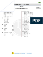 Basic Maths and Calculus: DPP 02 (Of Lec-03) - Yakeen NEET 3.0 2025