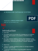 MongoDB School Database Presentation (Original)