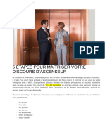 5 Etapes Pour Maitriser Votre Discours D Ascenseur