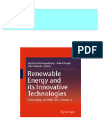 Complete Renewable Energy and Its Innovative Technologies Proceedings of ICEMIT 2017 Volume 1 Jayeeta Chattopadhyay PDF For All Chapters