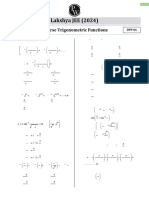 Inverse Trigonometric Functions - DPP 06 (Extra DPP) - Lakshya JEE 2024