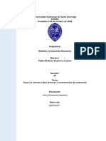 Tarea 3.1 Informe Sobre Técnicas e Instrumentos de Evaluación Yorky Echavarría Montero