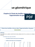 Chapitre III - Optique Géométrique