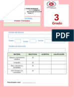 Examen Primer Trimestre 3°