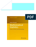 PDF Mathematical Statistics Essays On History and Methodology 1st Edition Johann Pfanzagl (Auth.) Download